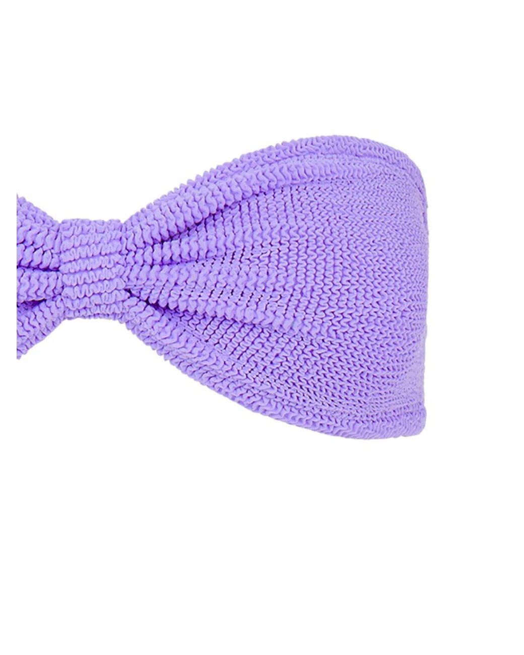 Hunza G Purple Jean Bandeau Bikini - Women's - Nylon/spandex/elastane