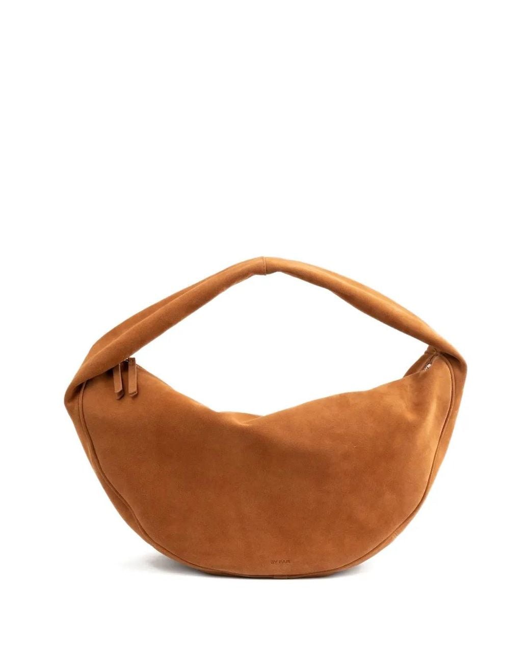 By Far Brown Maxi Cush Suede Shoulder Bag