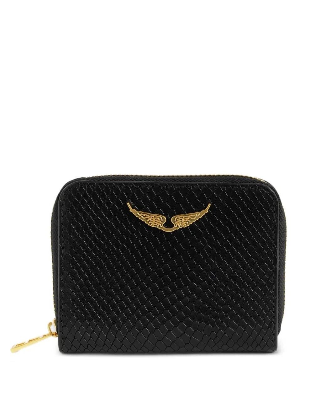 Zadig & Voltaire Black Mini Zv Soft Wild Coin Purse