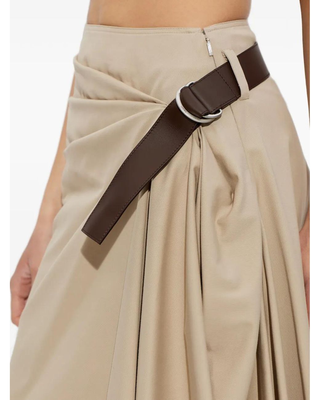 Loewe Natural Jupe Asymétrique À Taille Ceinturée