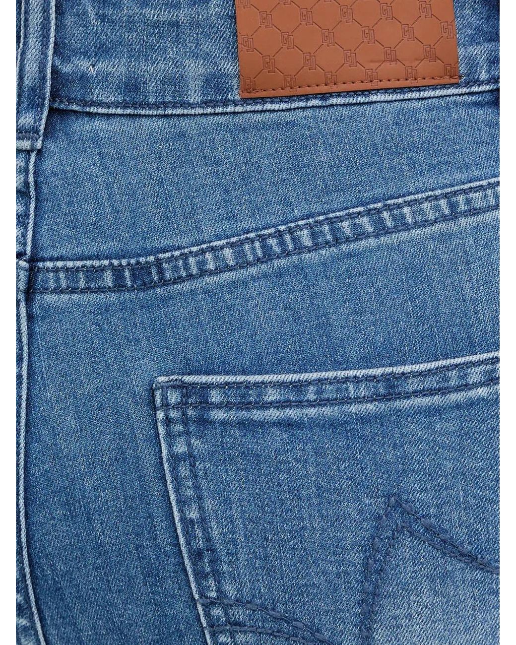 GAUDI Blue Patch-Pocket Cropped Jeans