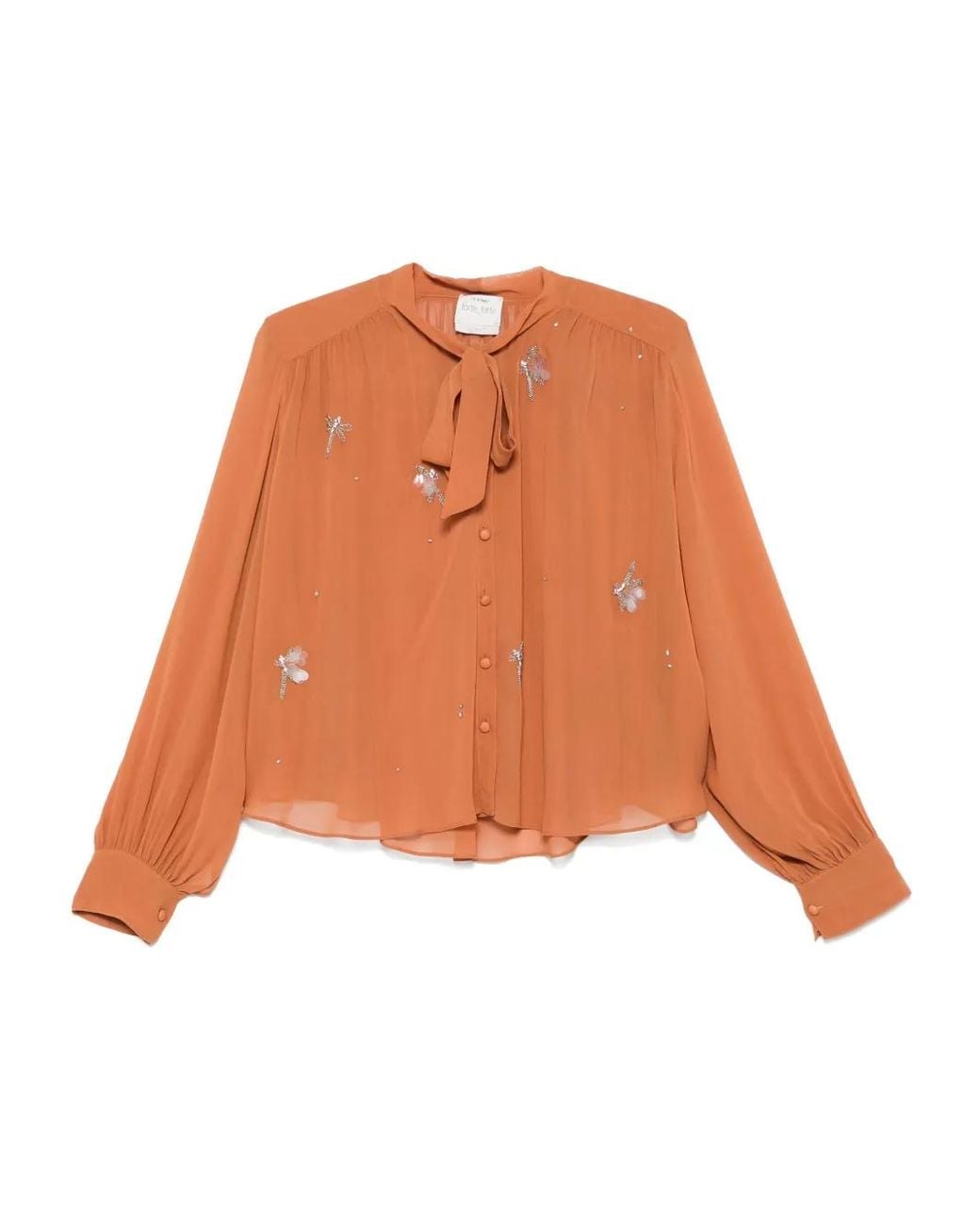Forte_forte Orange Crystal-Embellished Shirt