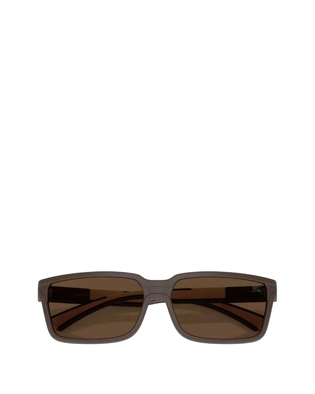 Burberry Gray Check Rectangle-Frame Sunglasses