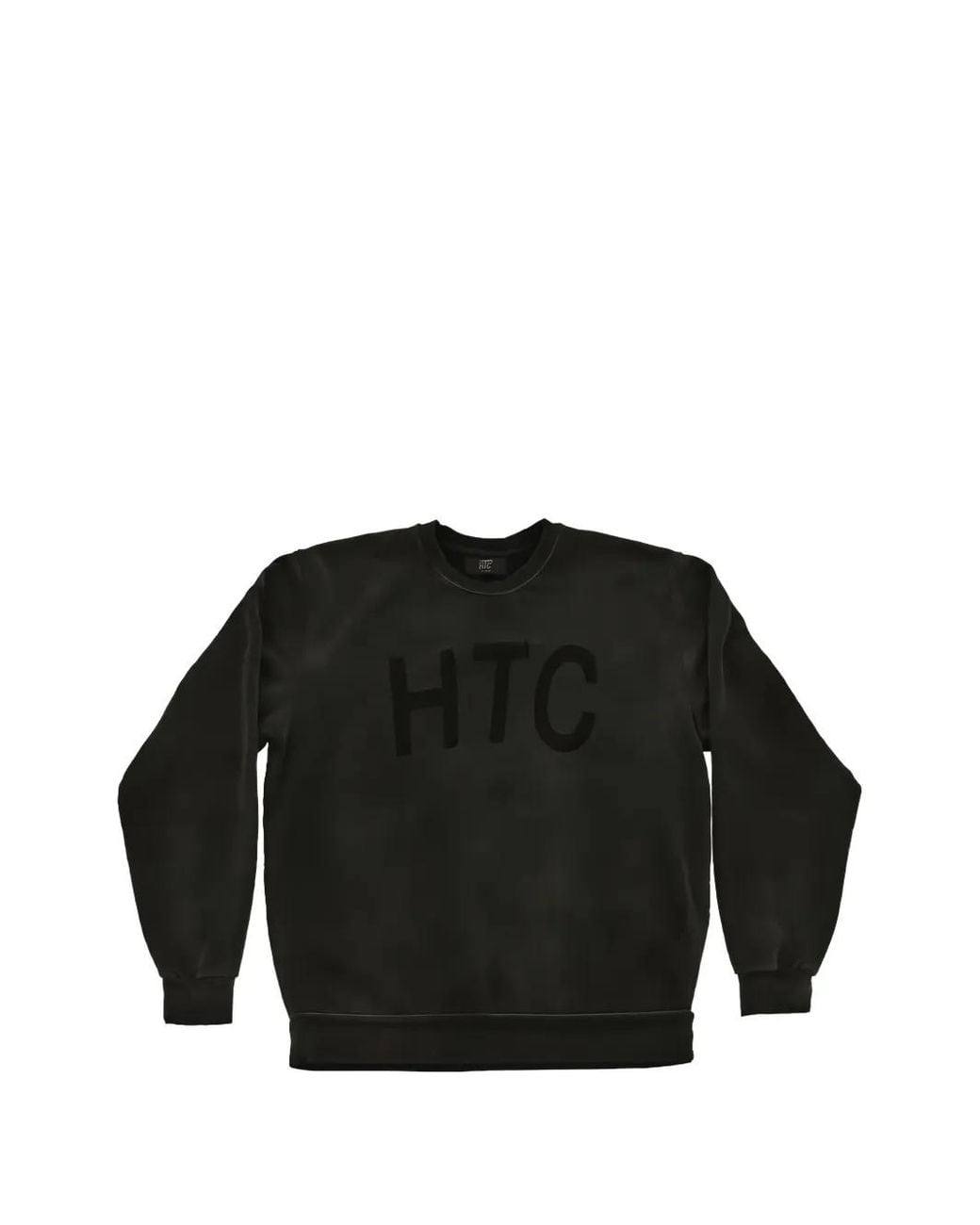 HTC Black Faded Logo-Print Sweatshirt for men