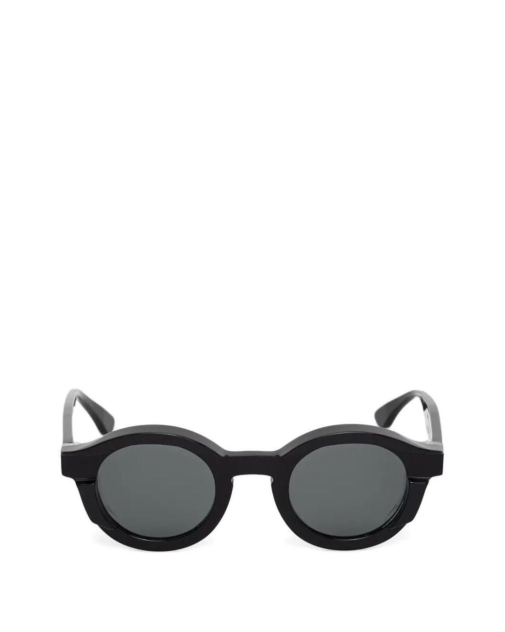 Thierry Lasry Black Slippery Round-Frame Sunglasses