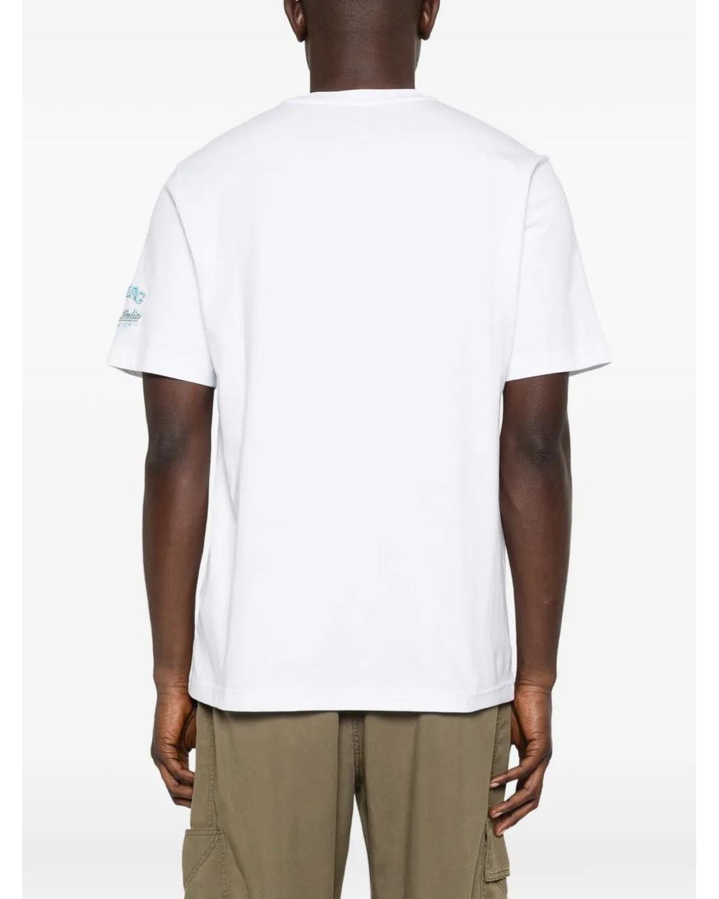 Iceberg White Monkey-Embroidered T-Shirt for men