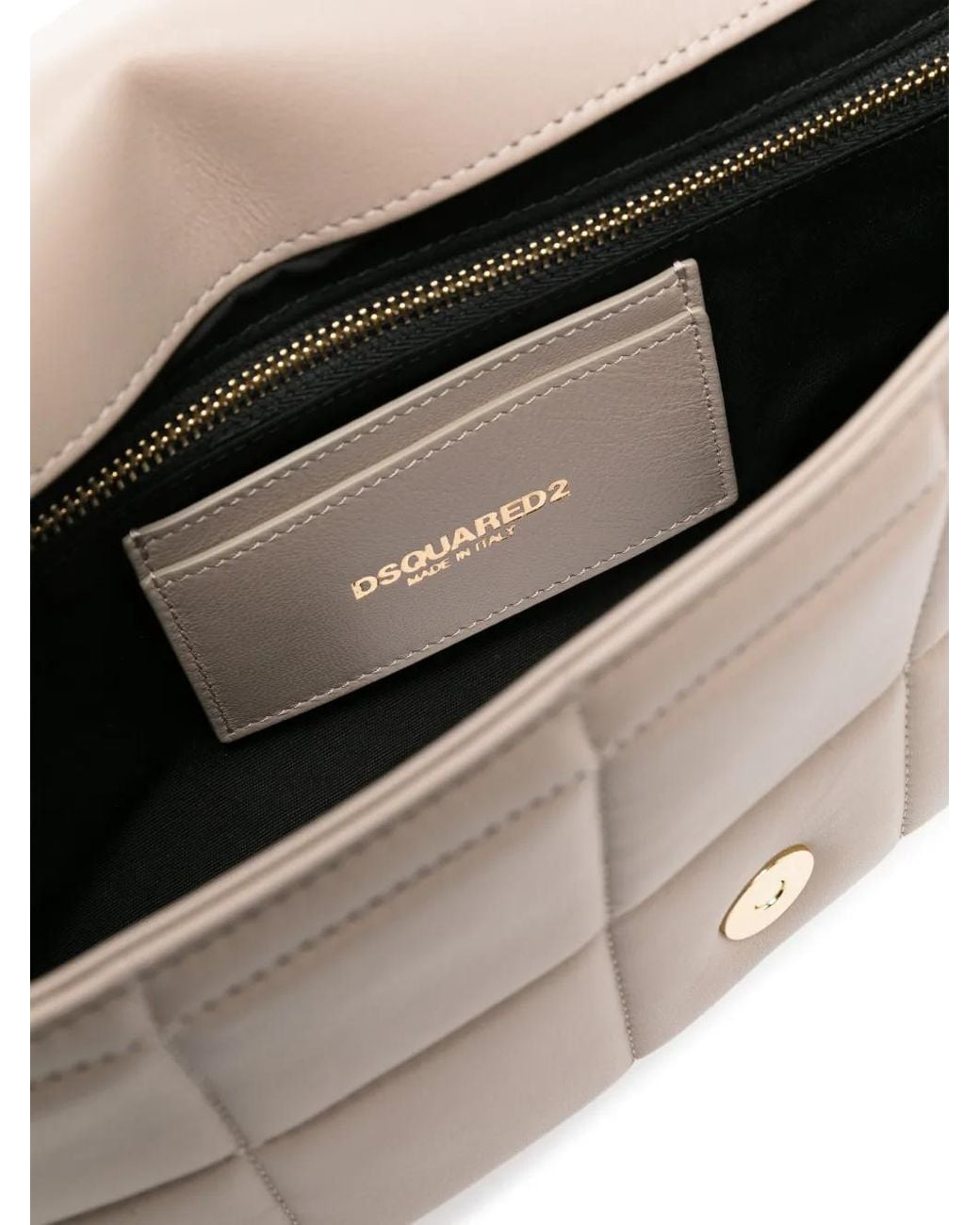 DSquared² Natural D2 Statement Soft Shoulder Bag