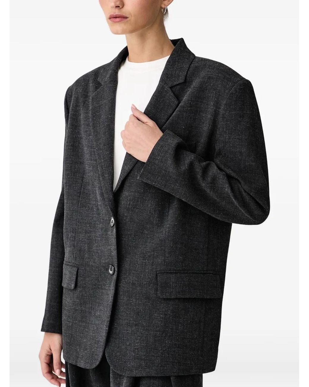 ELEH Black Marella Single-Breasted Blazer