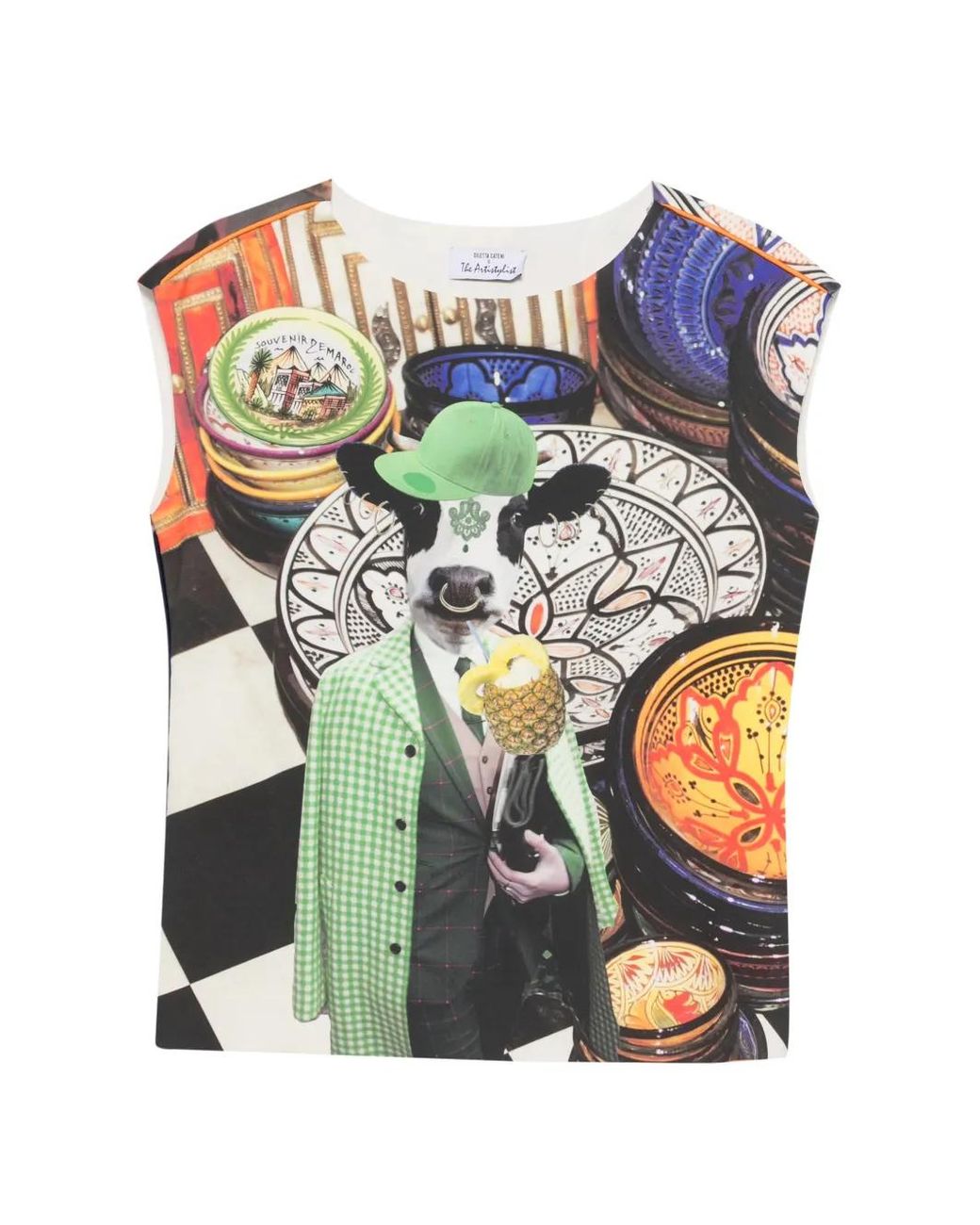 The Artistylist Blue Graphic-Print T-Shirt