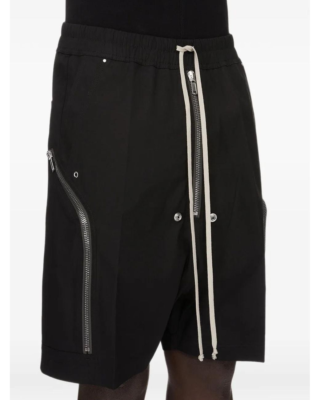 Rick Owens Black Heizer Shorts S for men