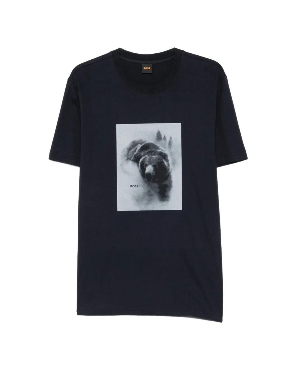 Boss Black Bear-Print T-Shirt for men