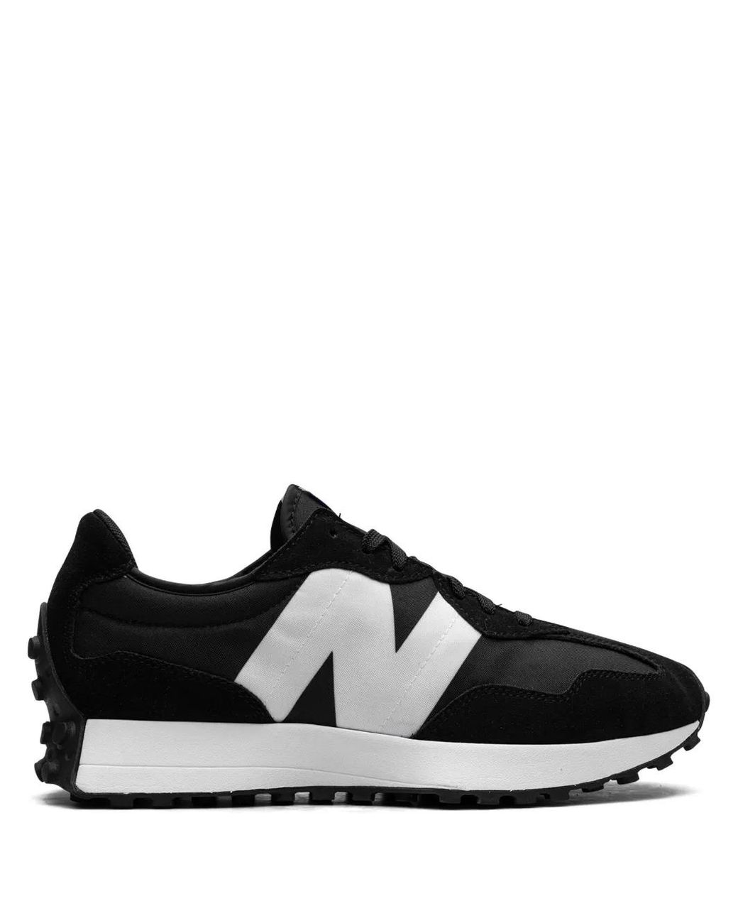 New Balance Black 327 Leather Sneakers