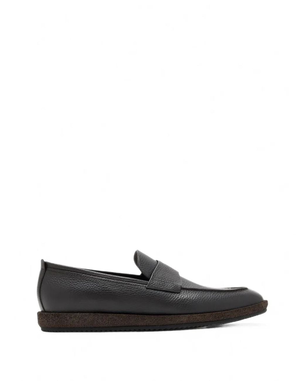 Neil Barrett Black Almond-Toe Loafers for men