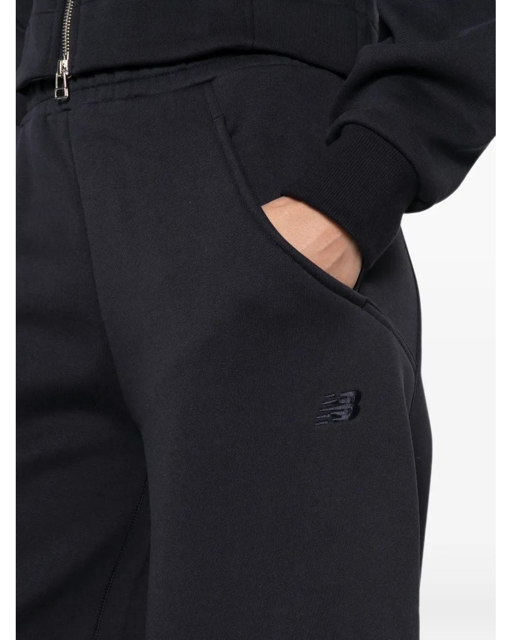 New Balance Blue Logo-Embroidered Track Pants