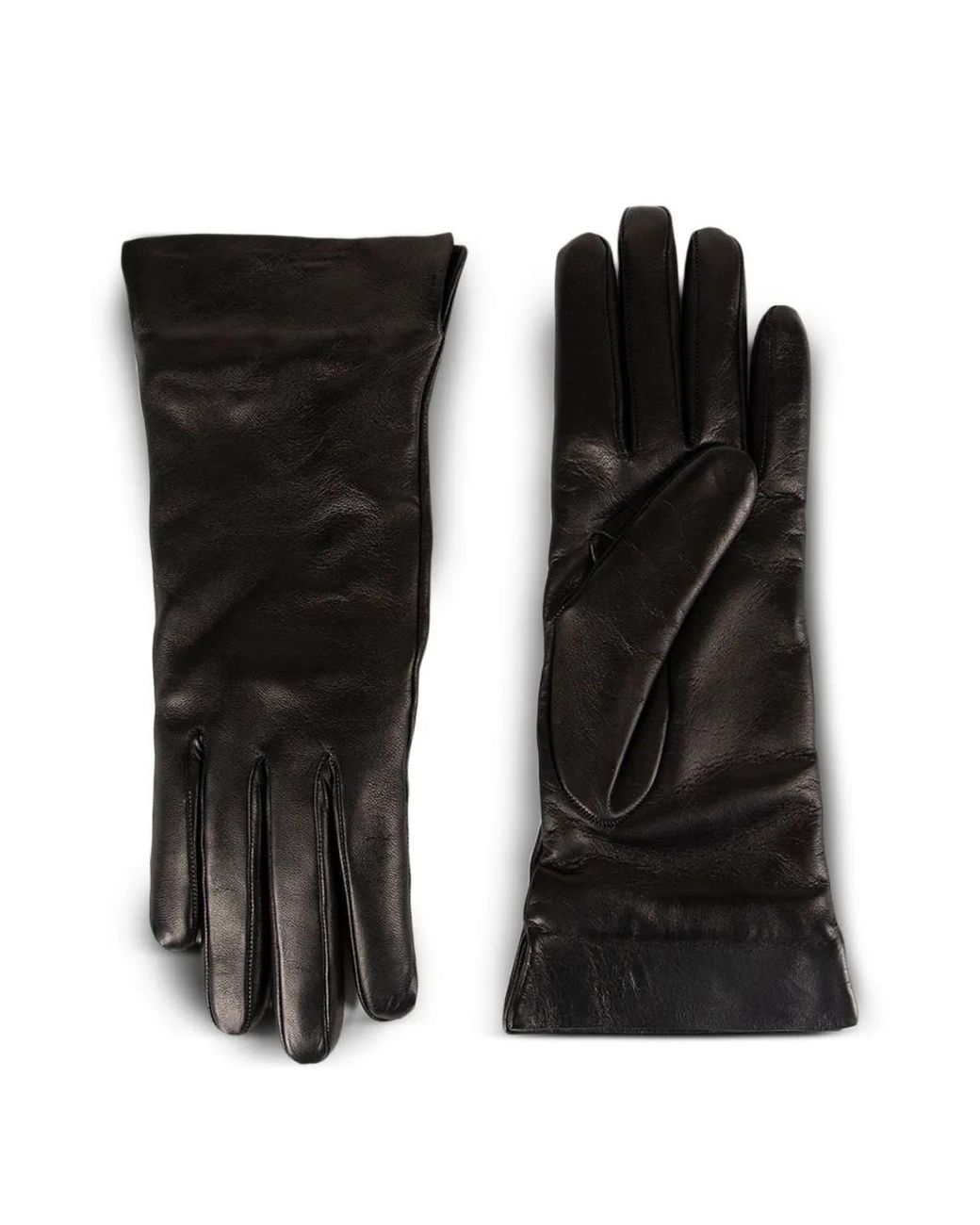 Ann Demeulemeester Black Leather Gloves