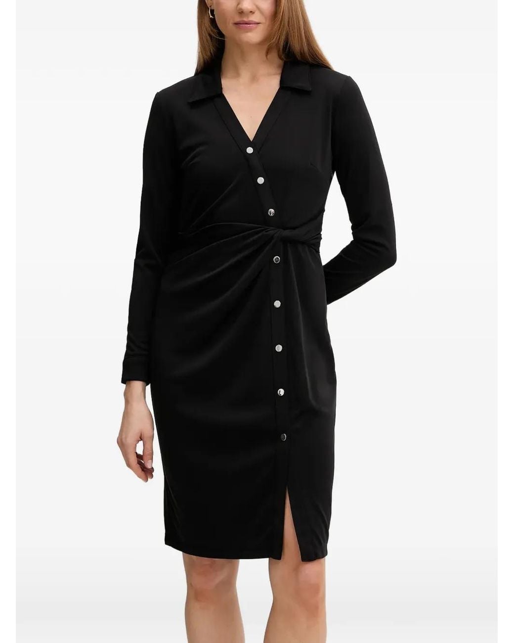 DKNY Black Knot-Detail Mini Dress