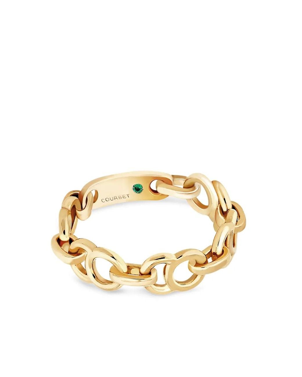 COURBET Metallic 18Kt Recycled Celeste Chain Ring