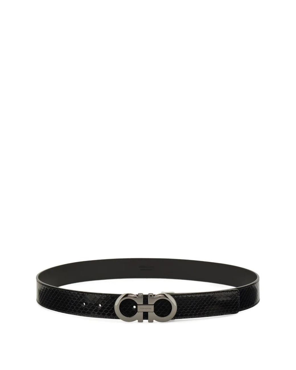 Cinturón Gancini ajustable Ferragamo de hombre de color White