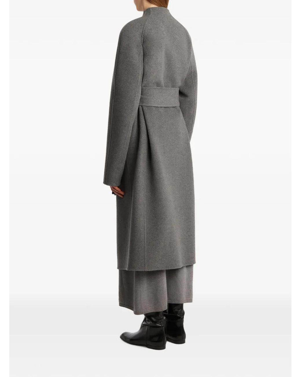 Khaite Gray Deena Wool Long Coat