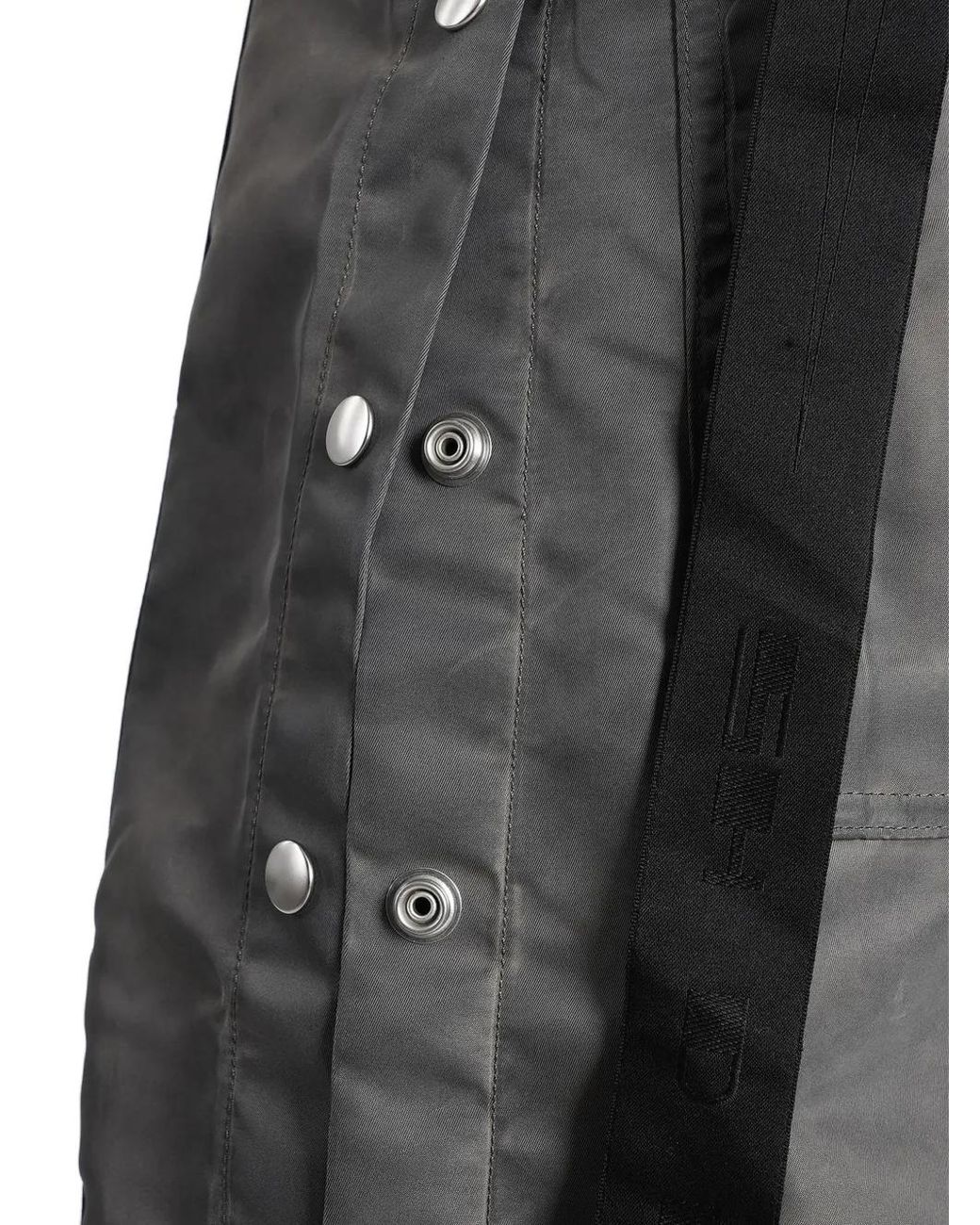 Rick Owens Gray Press-Stud Drawstring Wide-Leg Trousers