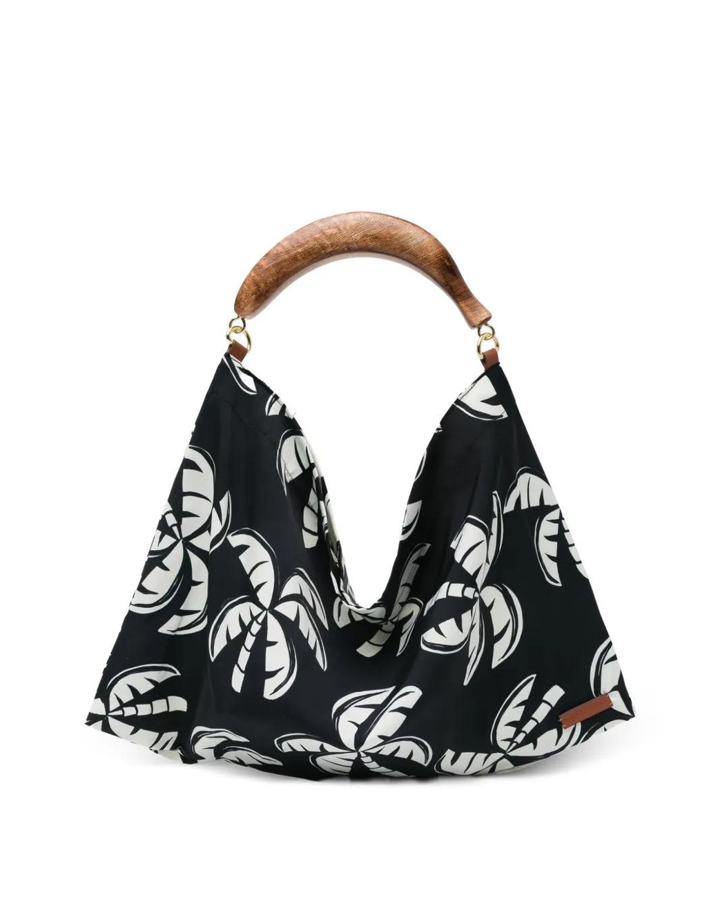Farm Rio Black Scarf Tote Bag