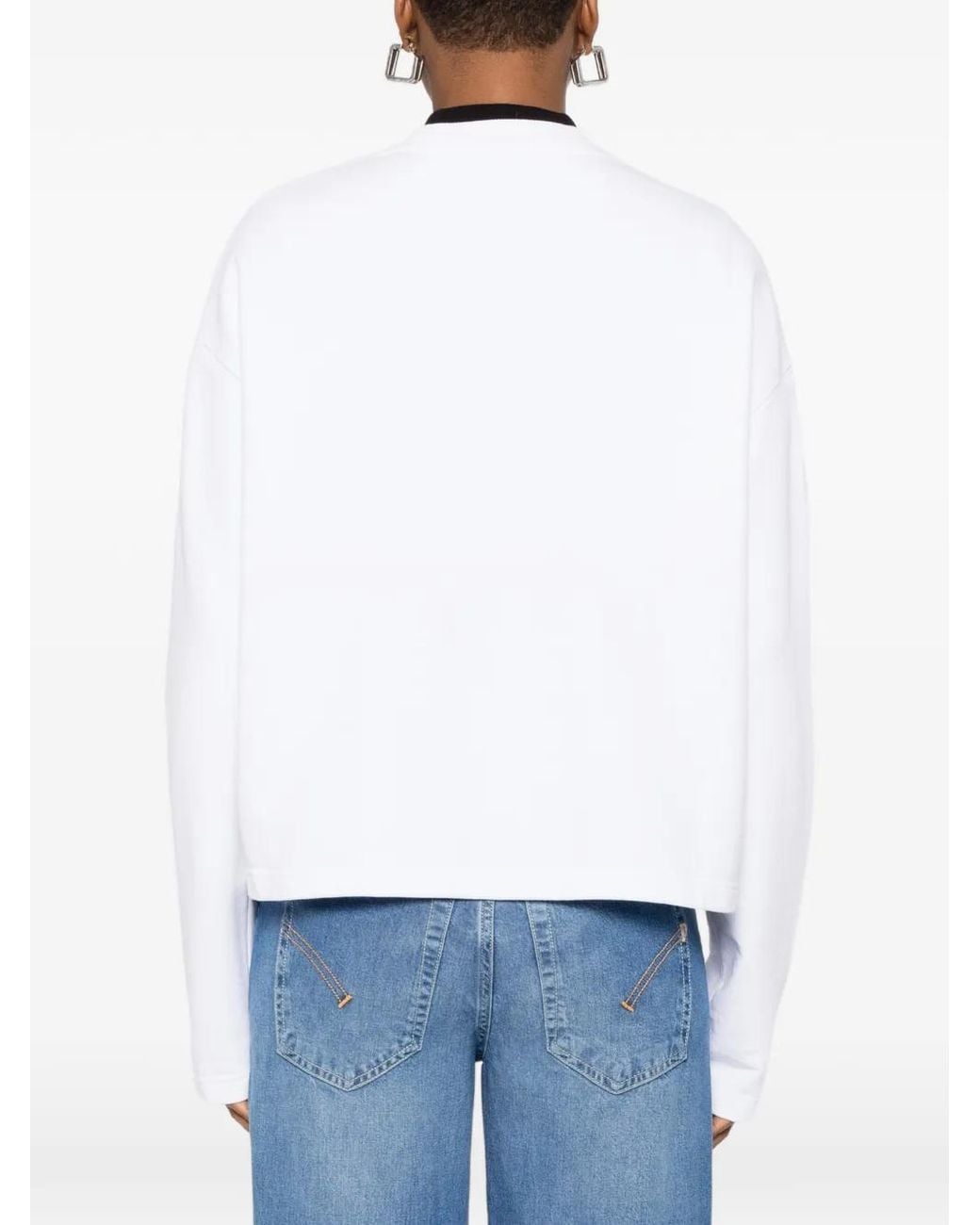 AMI White Contrasted "Ami De Coeur" Sweatshirt