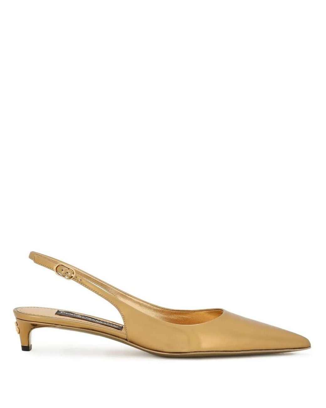 Dolce & Gabbana Natural Lollo 30Mm Leather Pumps