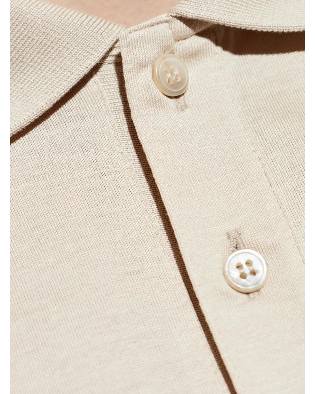 Paul & Shark White Button-Collared Polo Shirt for men