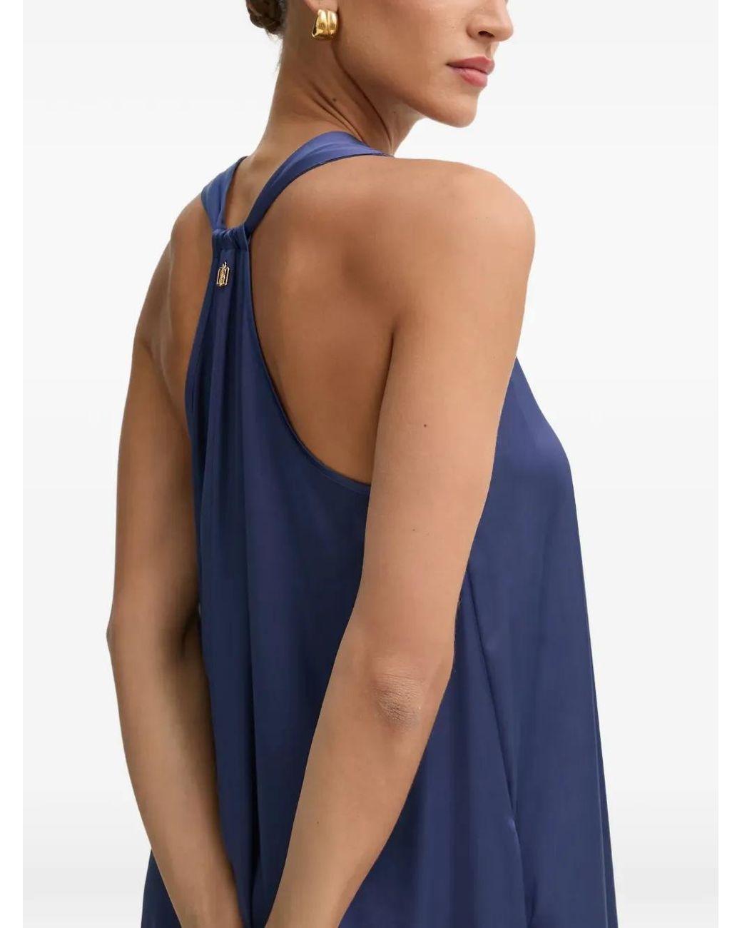 Fracomina Blue Kleid mit V-Ausschnitt