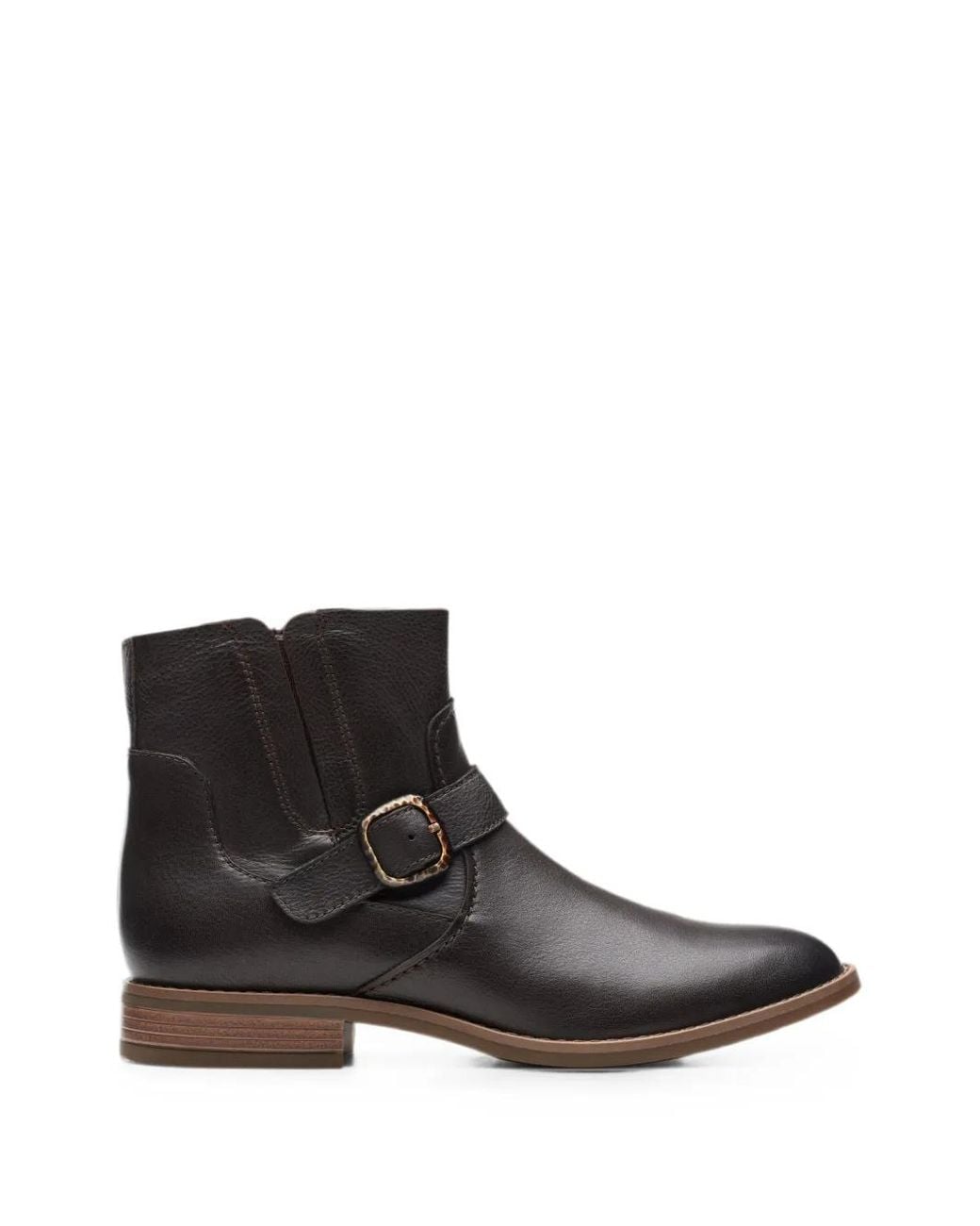 Clarks Brown Camzin Loop Buckle Boots