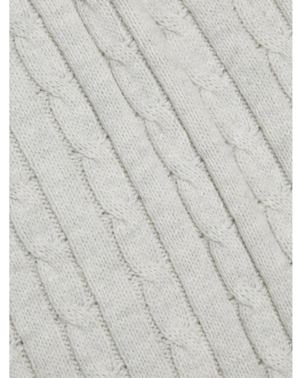 Juicy Couture White Cable-Knit Straight-Leg Trousers