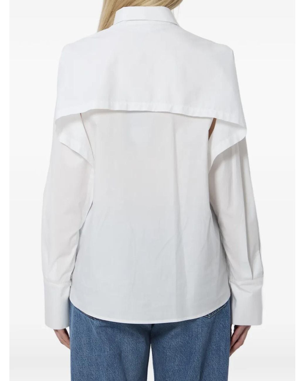 FEDERICA TOSI White Open-Sleeve Shirt
