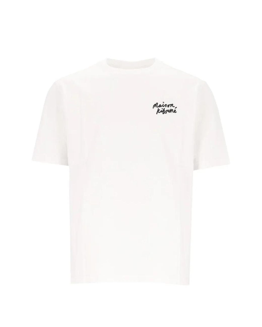 Maison Kitsuné White T-Shirt "Handwriting"