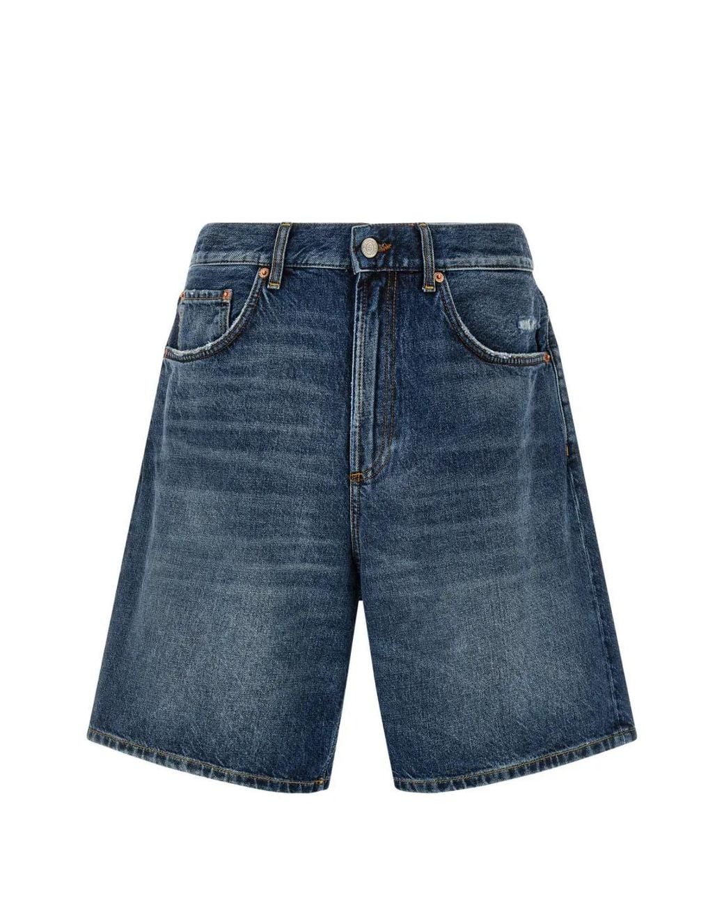 Department 5 Black Denim Bermudas for men