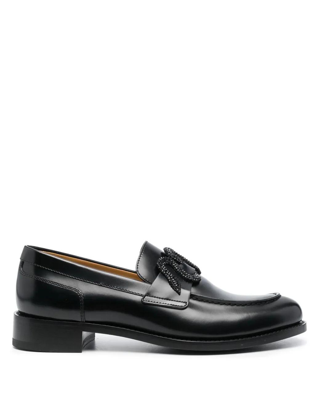 Rene Caovilla Black 'Morgana' Loafers
