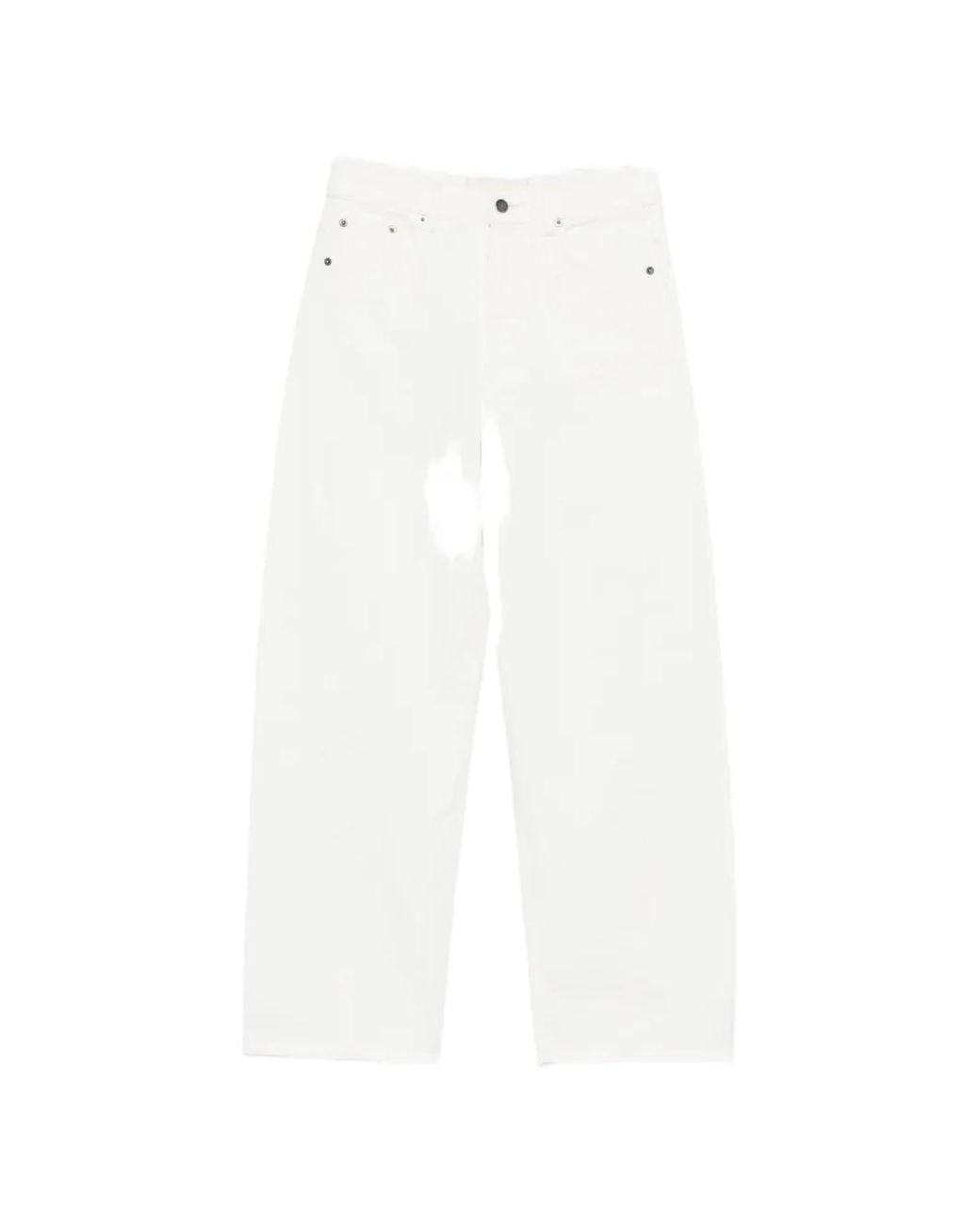 Circus Hotel White Straight-Leg Jeans