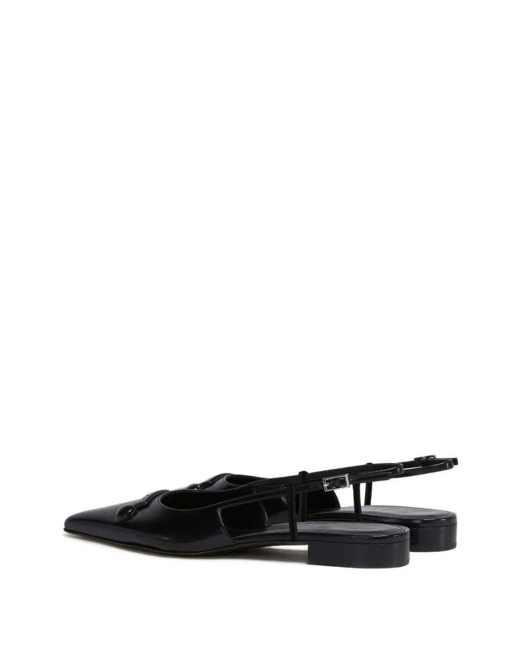 Marni Black Pointed-Toe Slingback Sandals