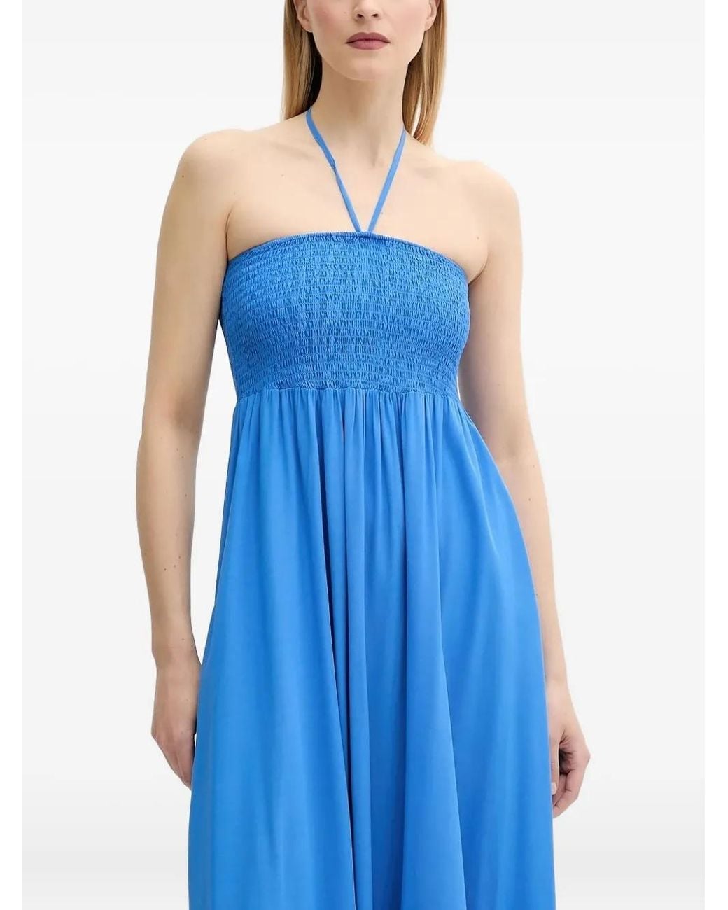 Gestuz Blue Halterneck Maxi Dress