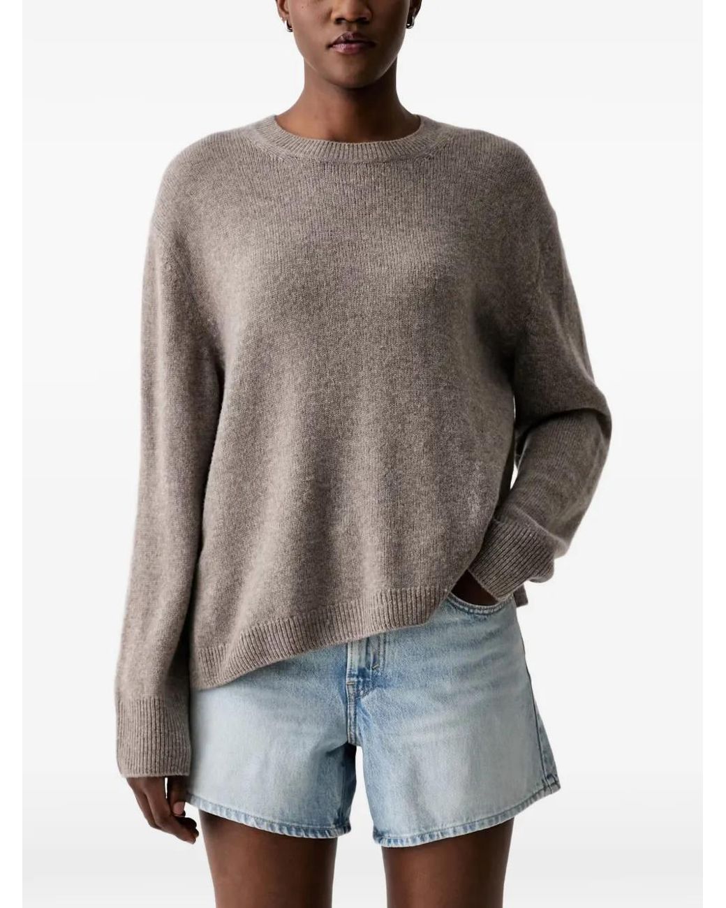 Marc O' Polo Gray Crew-Neck Long-Sleeve Sweater