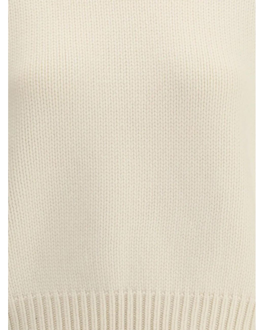 Sa Su Phi Natural Crew-Neck Knitted Sweater