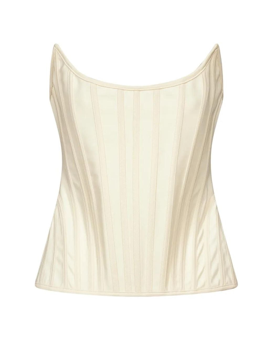 GIUSEPPE DI MORABITO White Boned Corset Top