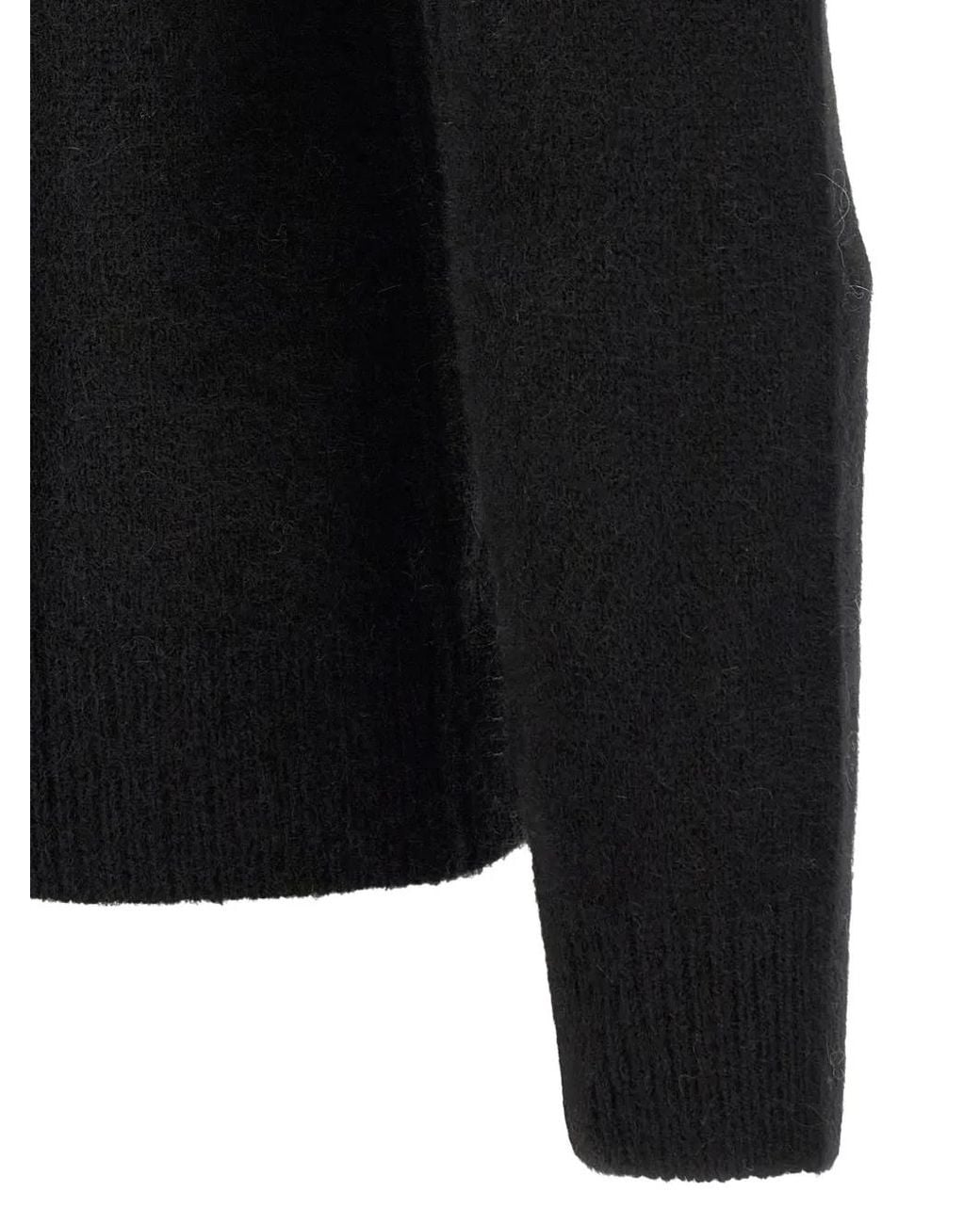 LARMERI STUDIO Black Crew-Neck Cashmere Sweater for men