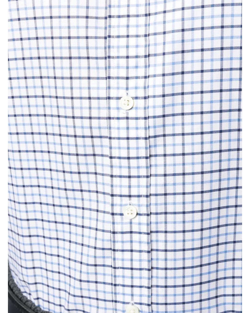 Polo Ralph Lauren Blue Check-Pattern Cotton Shirt for men