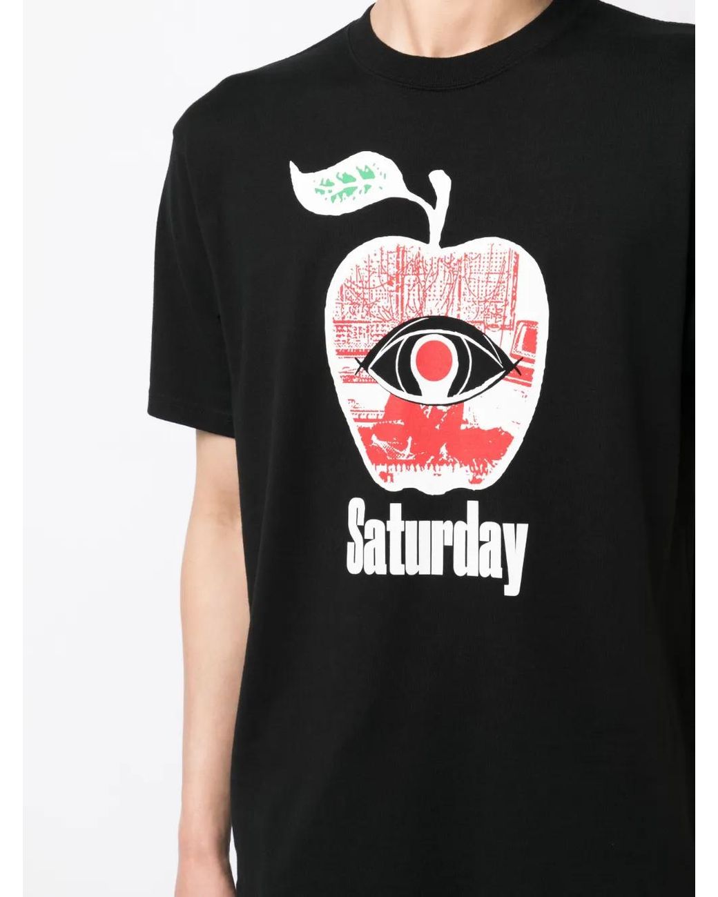 Undercover Black Graphic-Print Cotton T-Shirt for men