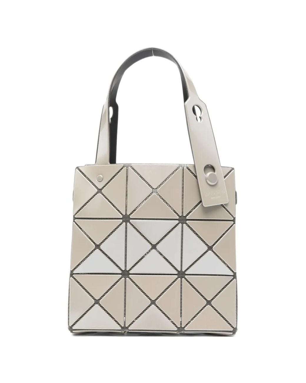 Issey Miyake White Lucent Geometric Tote Bag