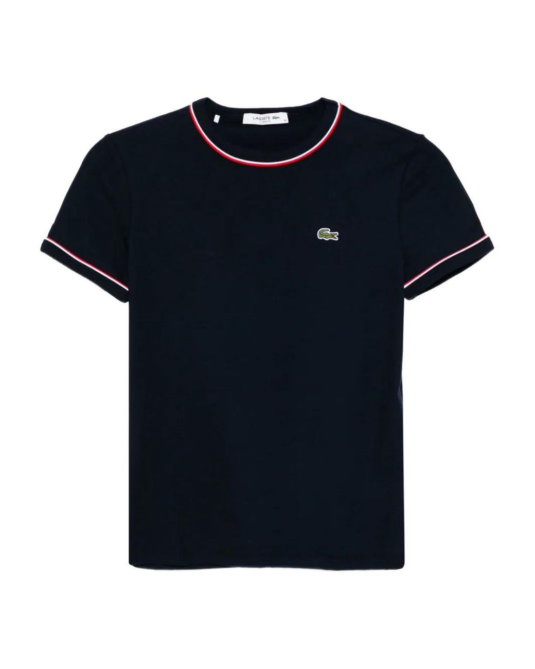 Lacoste Black Logo-Embroidered T-Shirt