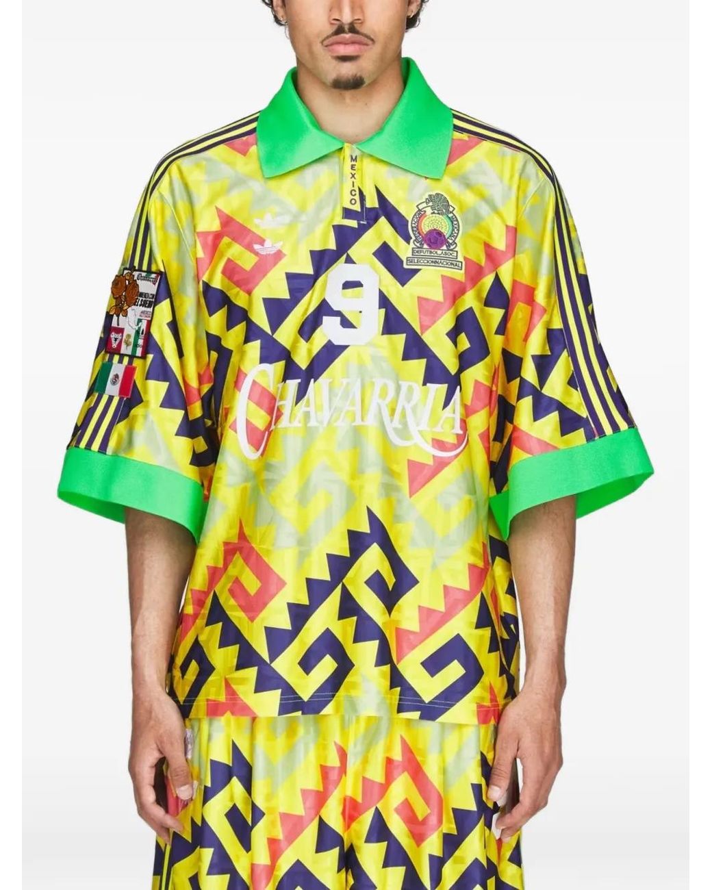 Adidas Green T-Shirt Aop Goalkeeper X Willy Chavarria À Imprimé Géométrique for men