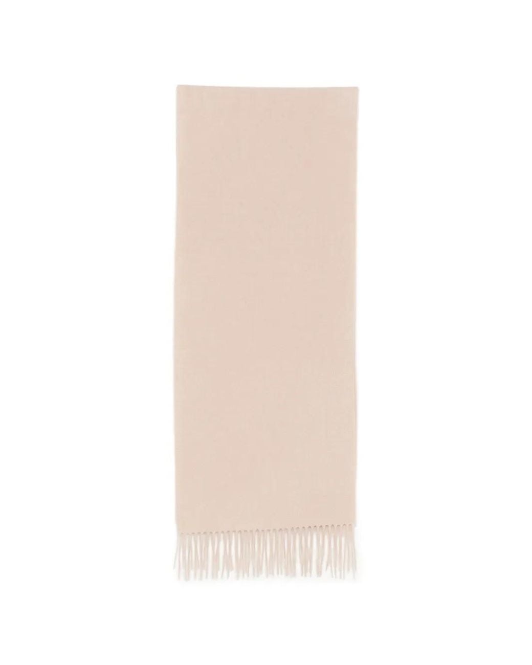 N.Peal Cashmere White Woven Fringed Scarf