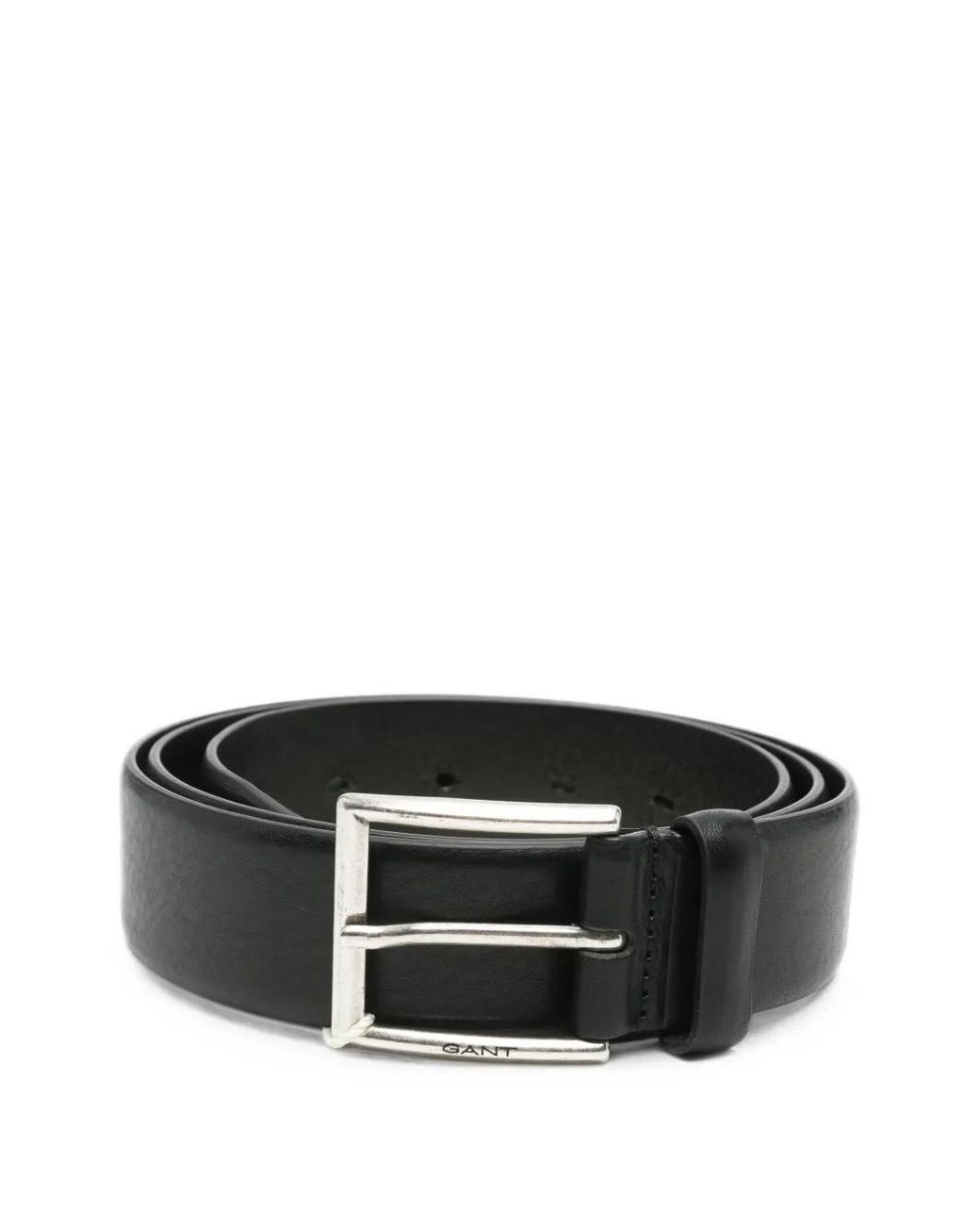 Gant Black Logo-Engraved Buckle Belt for men