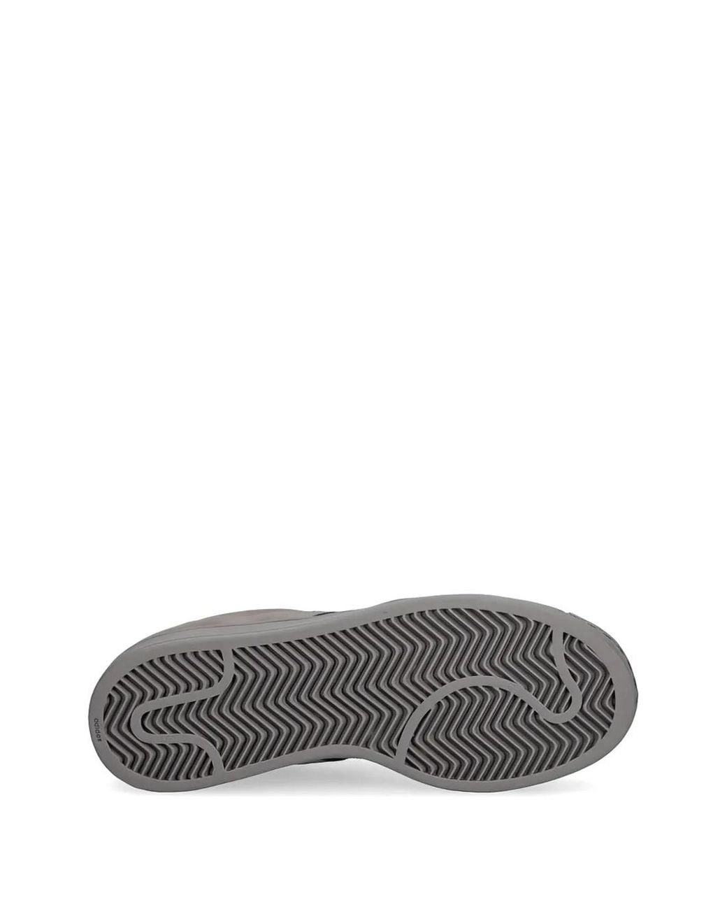 Adidas Gray Superstar Ii Lace-Up Sneakers